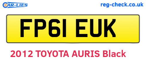 FP61EUK are the vehicle registration plates.