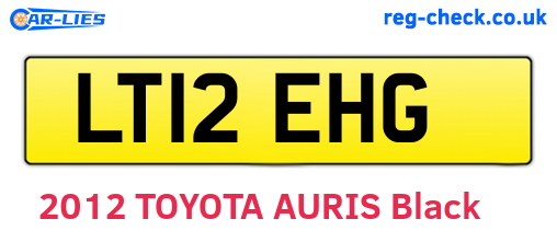 LT12EHG are the vehicle registration plates.