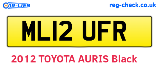 ML12UFR are the vehicle registration plates.