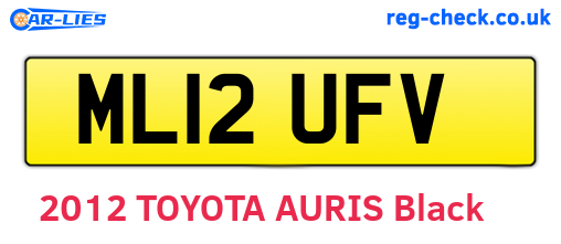 ML12UFV are the vehicle registration plates.