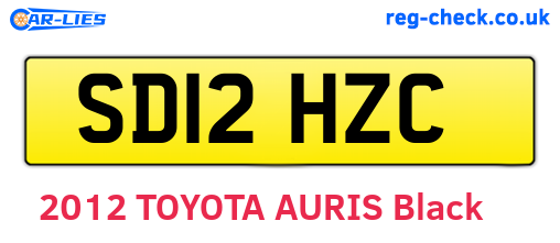 SD12HZC are the vehicle registration plates.