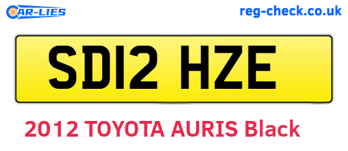 SD12HZE are the vehicle registration plates.