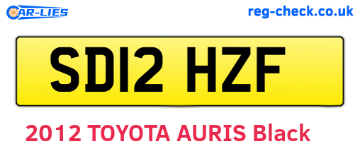 SD12HZF are the vehicle registration plates.