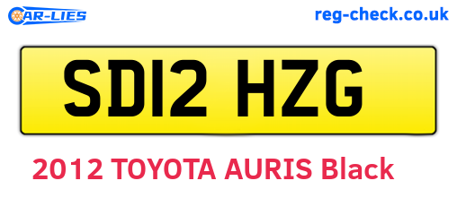 SD12HZG are the vehicle registration plates.