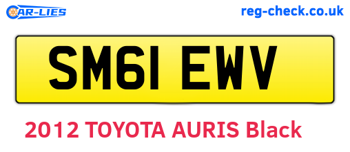 SM61EWV are the vehicle registration plates.