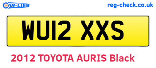 WU12XXS are the vehicle registration plates.