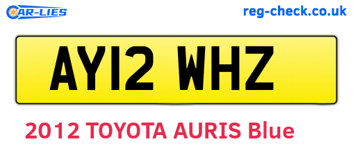 AY12WHZ are the vehicle registration plates.