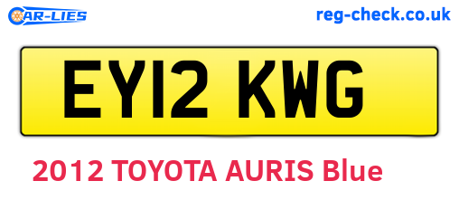 EY12KWG are the vehicle registration plates.