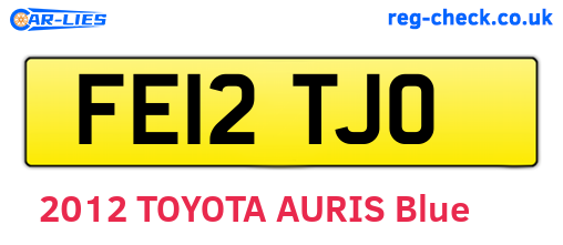 FE12TJO are the vehicle registration plates.