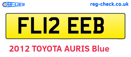 FL12EEB are the vehicle registration plates.