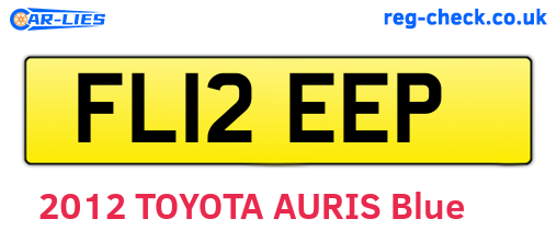 FL12EEP are the vehicle registration plates.