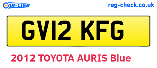 GV12KFG are the vehicle registration plates.