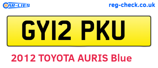 GY12PKU are the vehicle registration plates.
