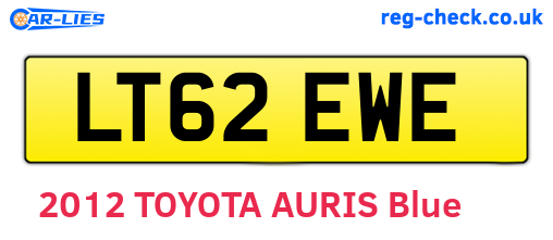 LT62EWE are the vehicle registration plates.