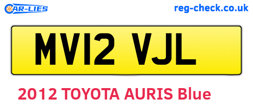 MV12VJL are the vehicle registration plates.