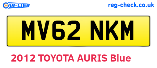 MV62NKM are the vehicle registration plates.