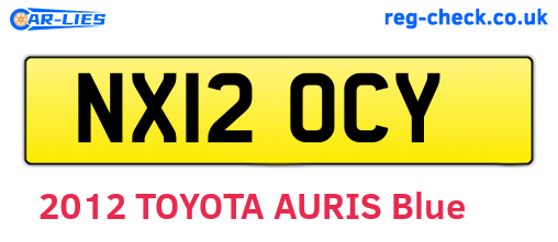 NX12OCY are the vehicle registration plates.