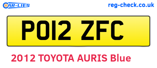 PO12ZFC are the vehicle registration plates.