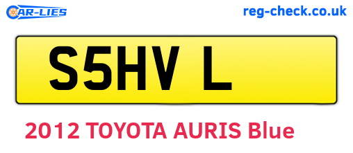 S5HVL are the vehicle registration plates.