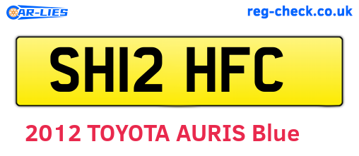 SH12HFC are the vehicle registration plates.