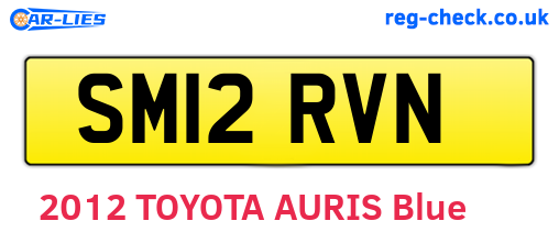 SM12RVN are the vehicle registration plates.