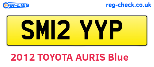 SM12YYP are the vehicle registration plates.