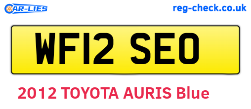 WF12SEO are the vehicle registration plates.