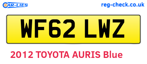WF62LWZ are the vehicle registration plates.