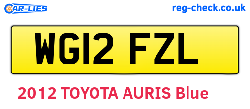 WG12FZL are the vehicle registration plates.