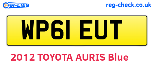 WP61EUT are the vehicle registration plates.