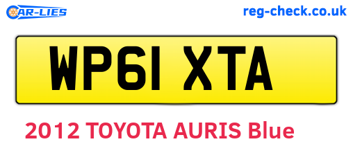 WP61XTA are the vehicle registration plates.