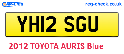 YH12SGU are the vehicle registration plates.