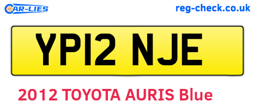 YP12NJE are the vehicle registration plates.
