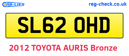 SL62OHD are the vehicle registration plates.