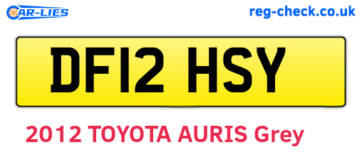 DF12HSY are the vehicle registration plates.
