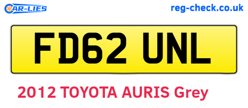 FD62UNL are the vehicle registration plates.