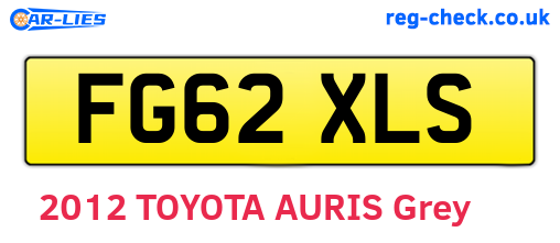 FG62XLS are the vehicle registration plates.
