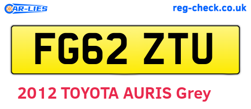 FG62ZTU are the vehicle registration plates.