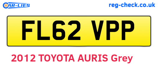 FL62VPP are the vehicle registration plates.
