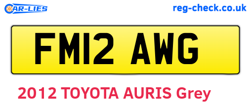 FM12AWG are the vehicle registration plates.