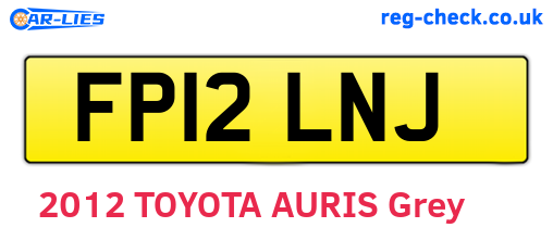 FP12LNJ are the vehicle registration plates.