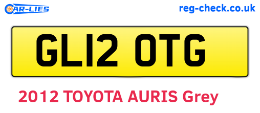 GL12OTG are the vehicle registration plates.