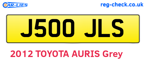 J500JLS are the vehicle registration plates.
