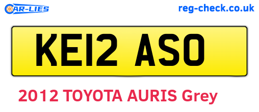 KE12ASO are the vehicle registration plates.