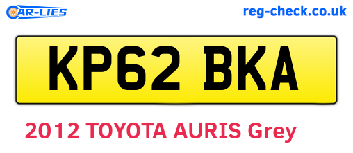 KP62BKA are the vehicle registration plates.