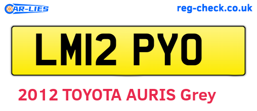 LM12PYO are the vehicle registration plates.
