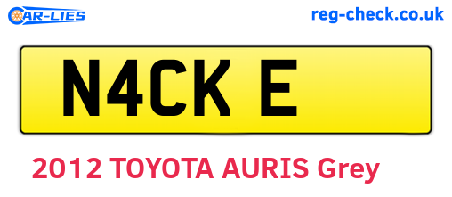N4CKE are the vehicle registration plates.