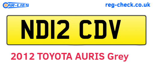 ND12CDV are the vehicle registration plates.