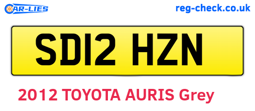 SD12HZN are the vehicle registration plates.