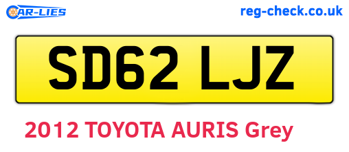SD62LJZ are the vehicle registration plates.